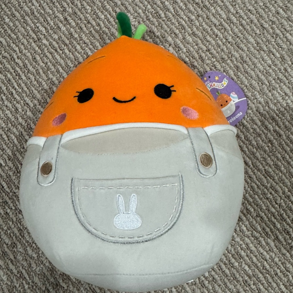 Squishmallows Orange and Gray Plush Companion